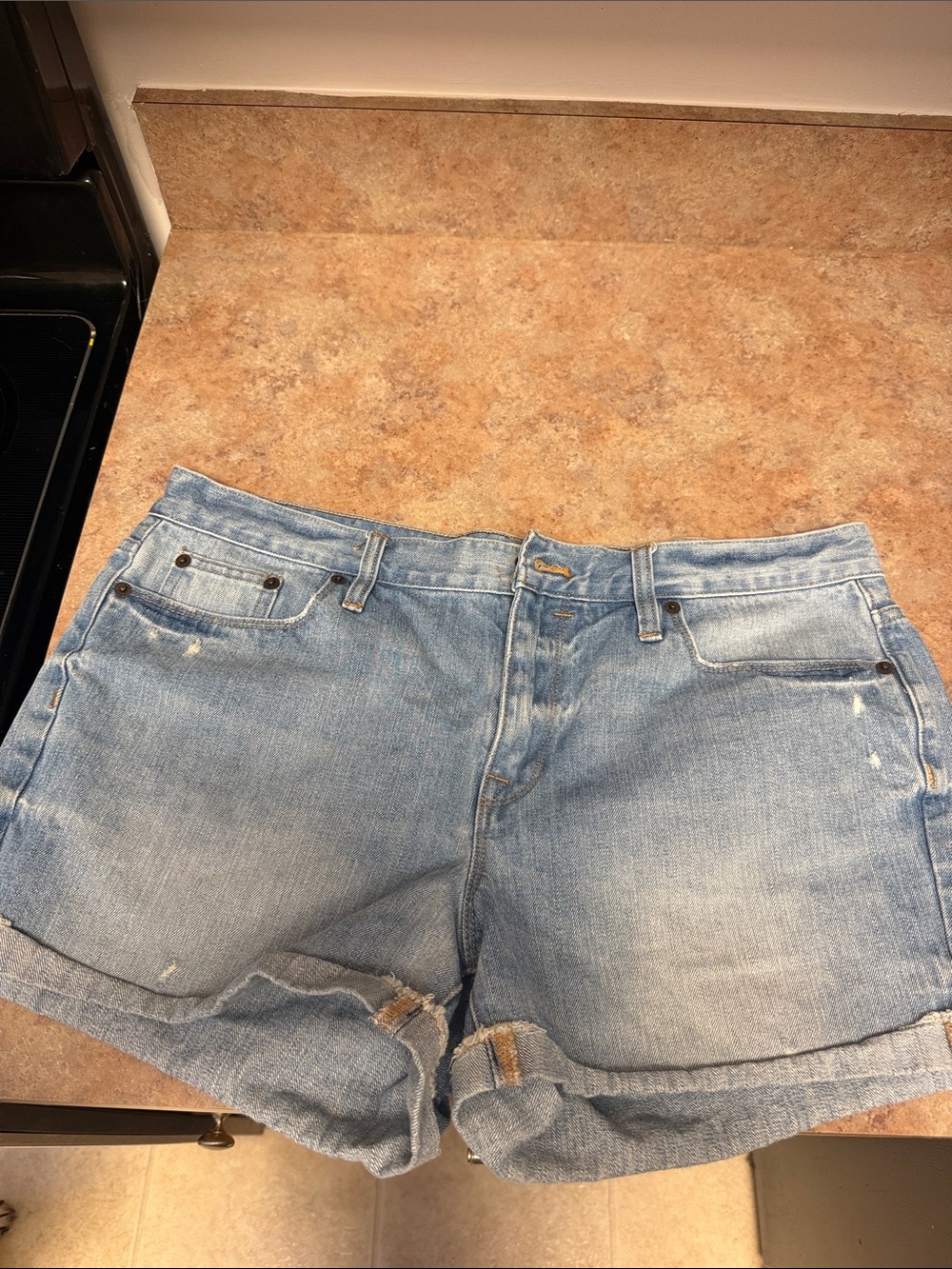 J Crew Light Blue Denim Roll-Hem Women's Shorts